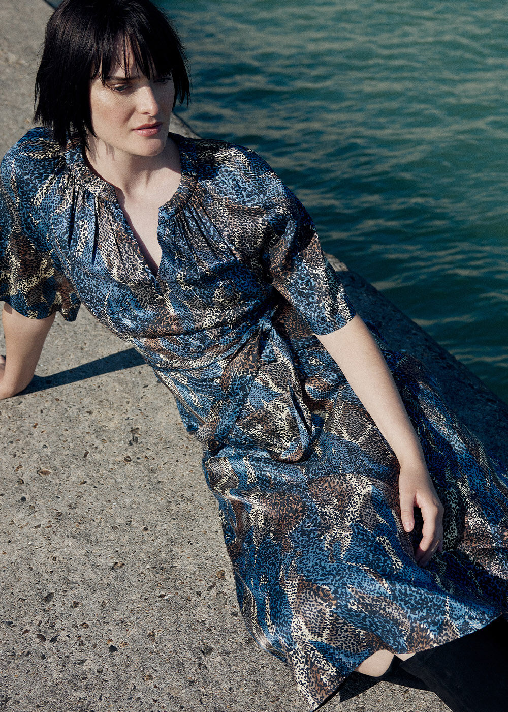 Whistles blue spot dress 2025