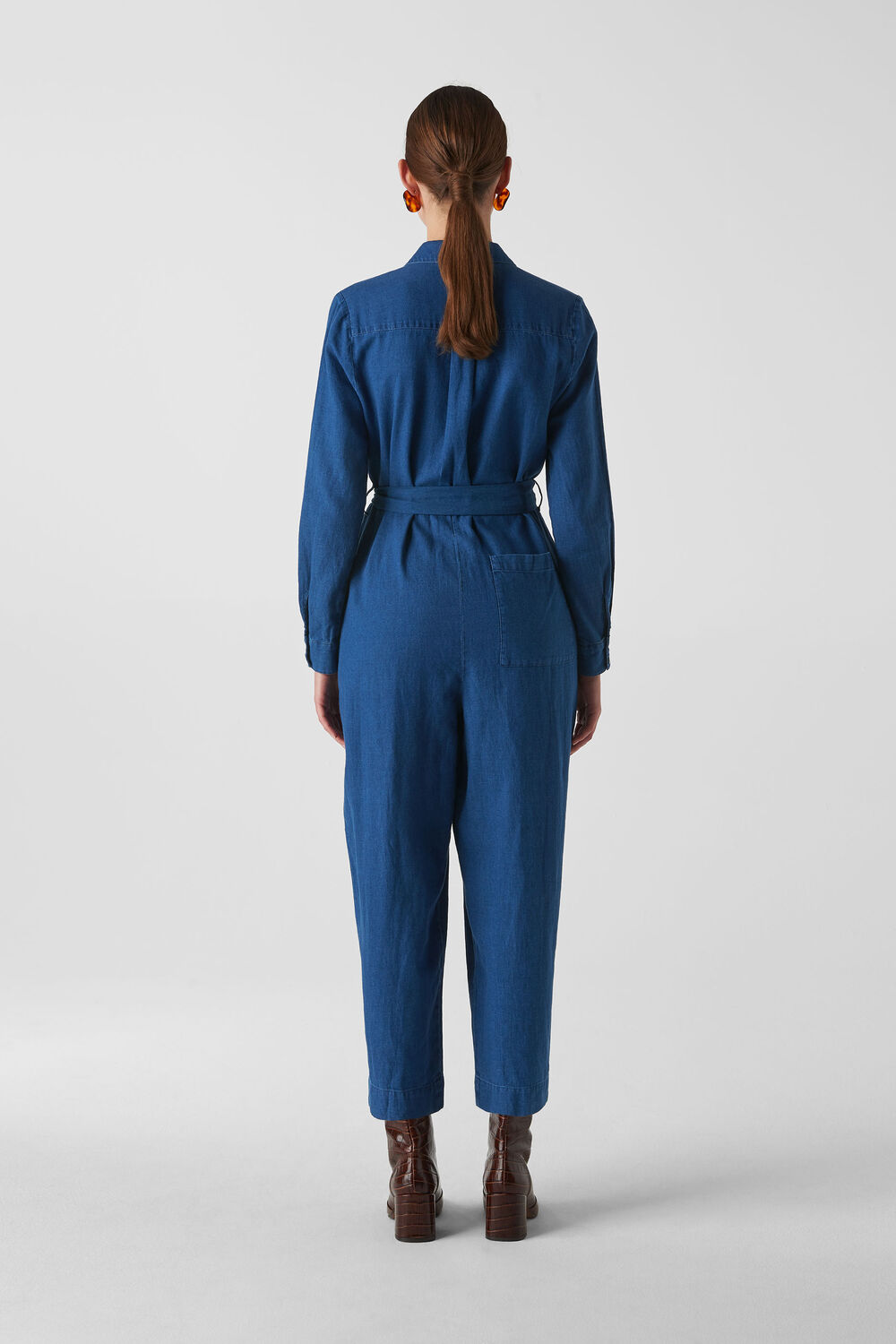 Pia Utility Denim Jumpsuit Denim