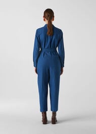 Pia Utility Denim Jumpsuit Denim
