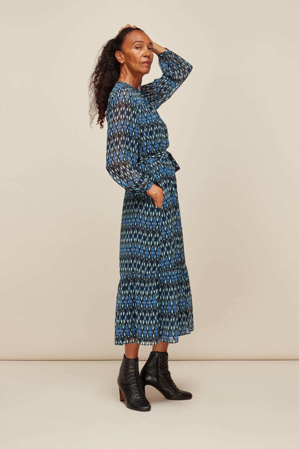 Ikat Diamond Trapeze Dress