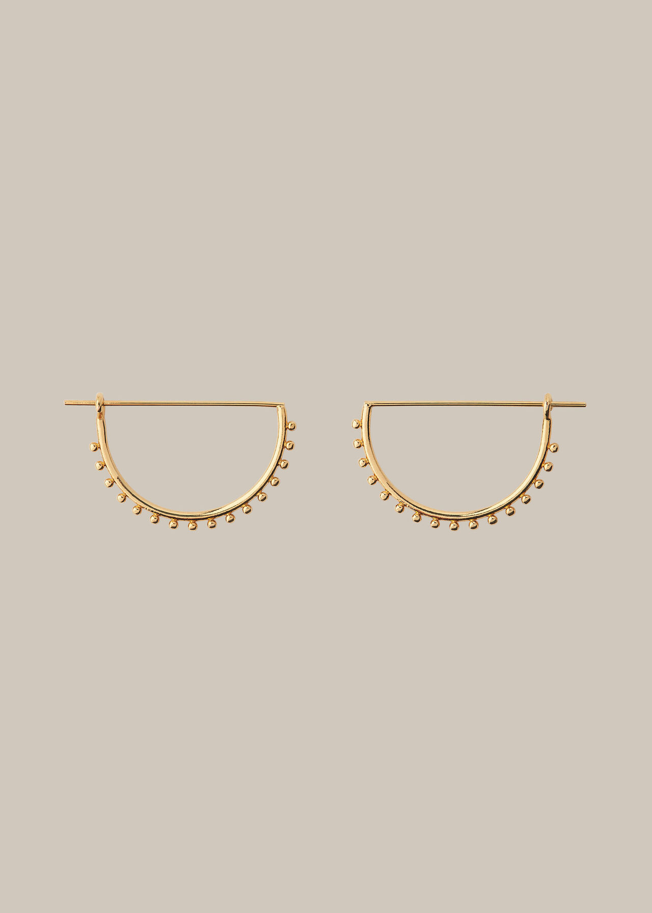 Sphere Detail Clip Earring Gold/Multi
