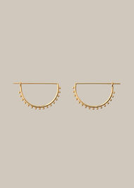 Sphere Detail Clip Earring Gold/Multi