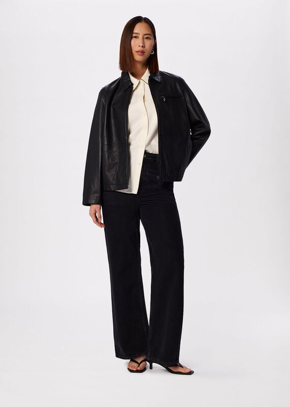 Ivory Embroidered Collar Shirt