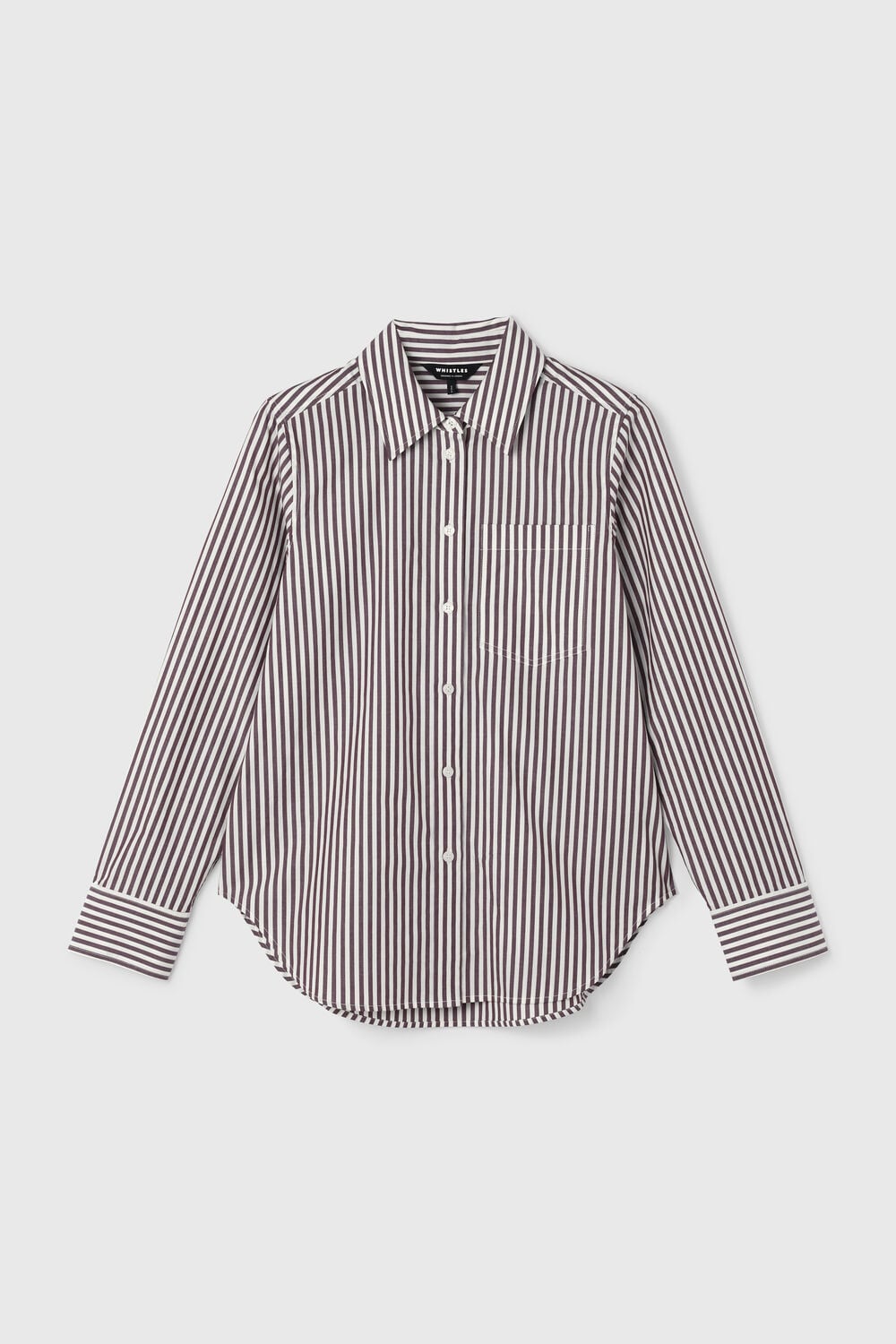 Burgundy Relaxed Fit Stripe Shirt