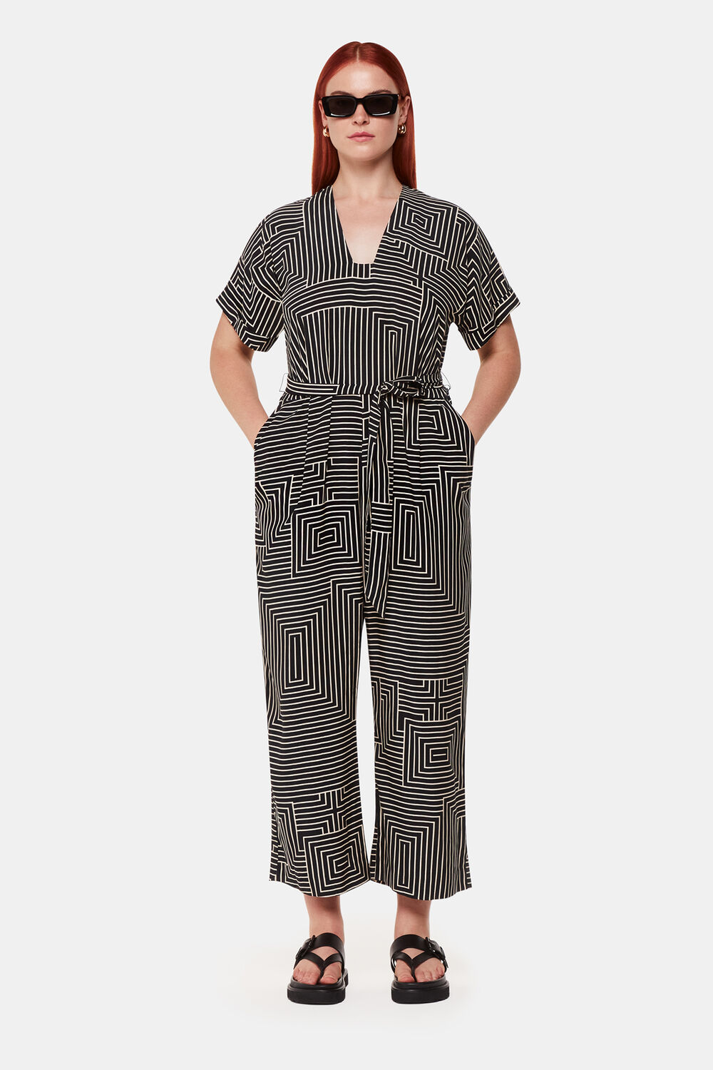 Angled Stripe Jumpsuit