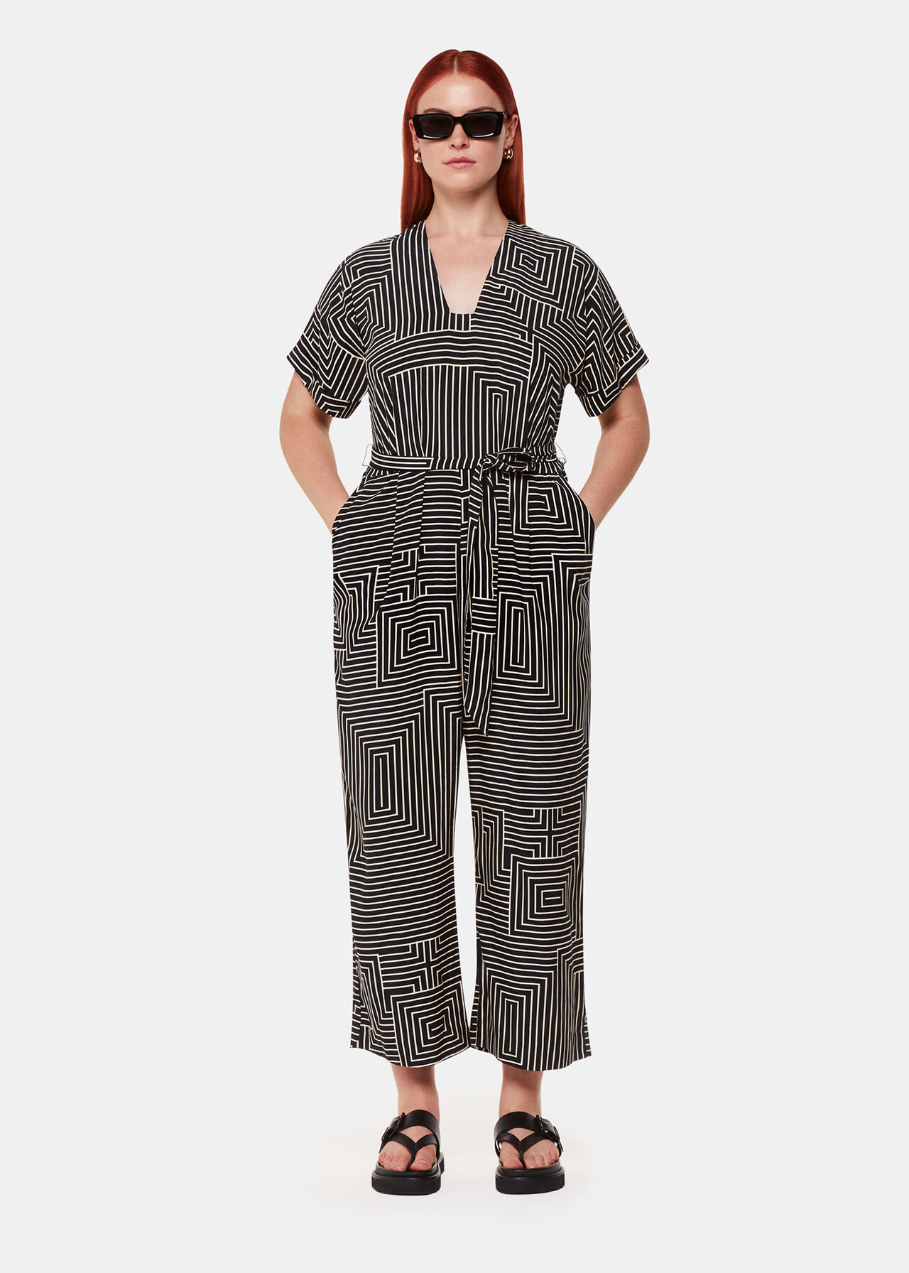 Angled Stripe Jumpsuit