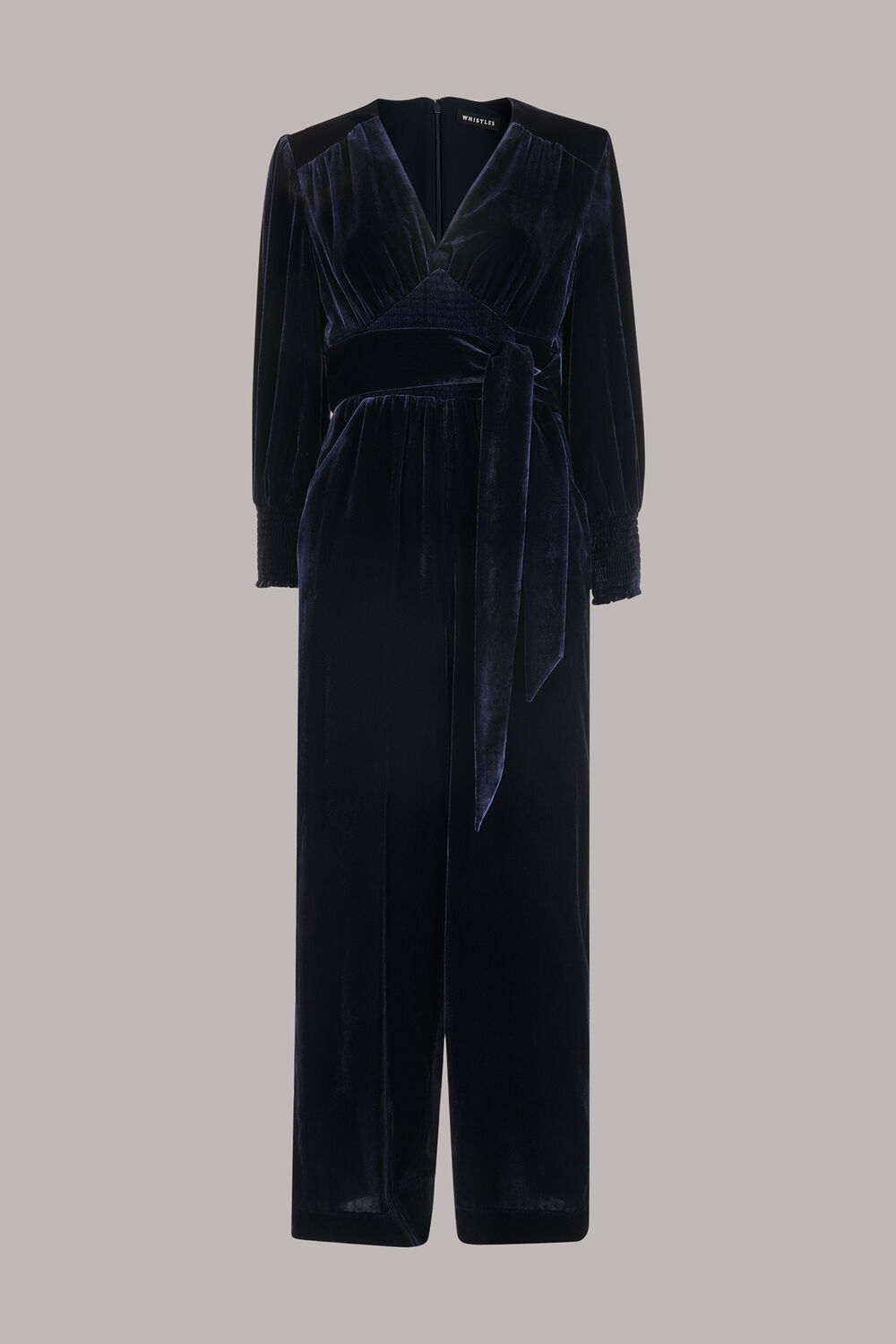 Maisey Shirred Velvet Jumpsuit