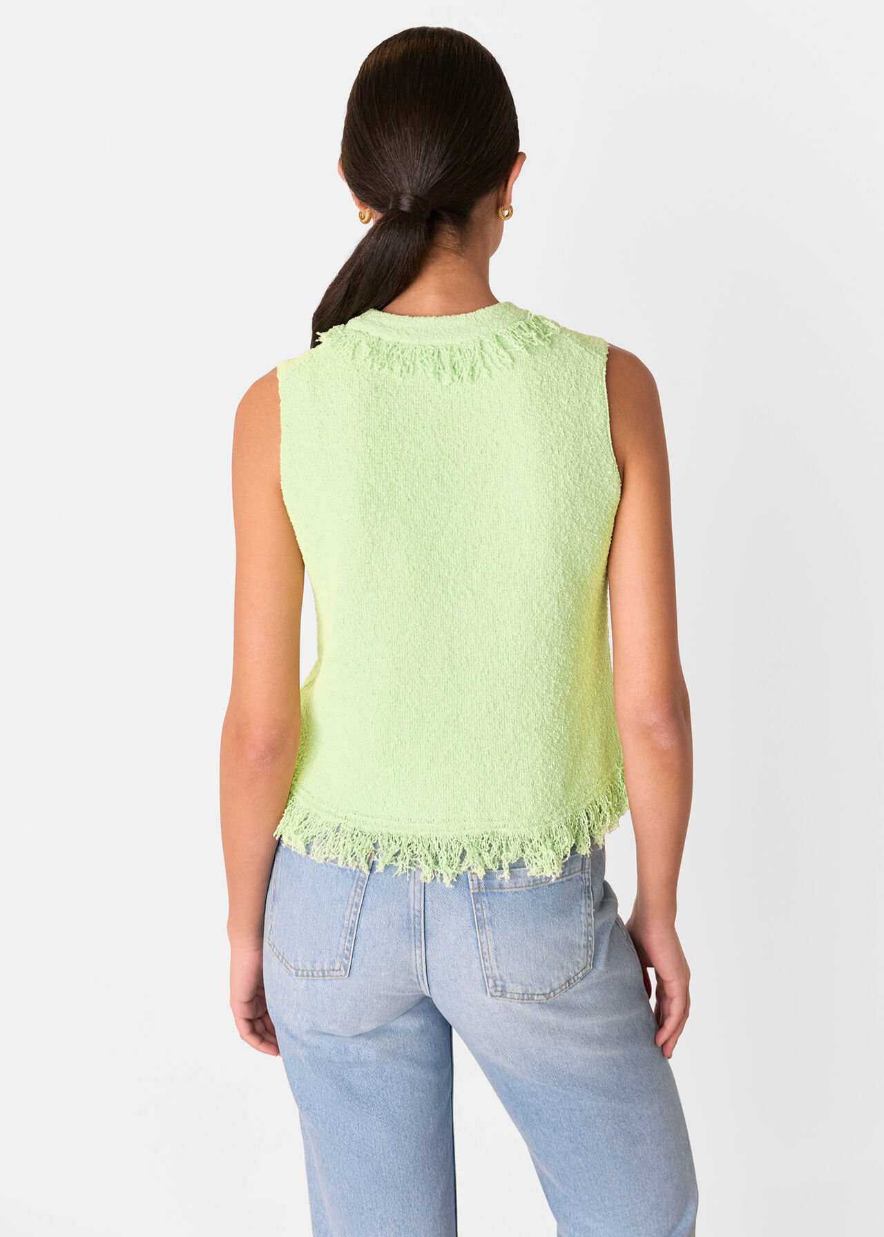Fringe Detail Knitted Tank
