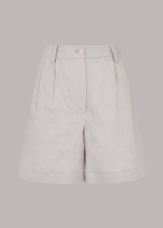 Grey Farah Linen Short