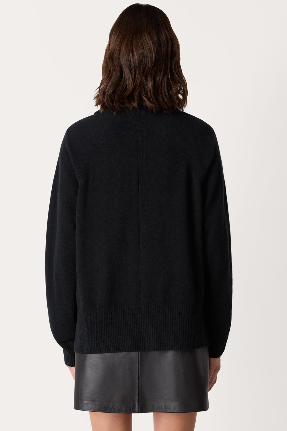 Black Cashmere Roll Neck