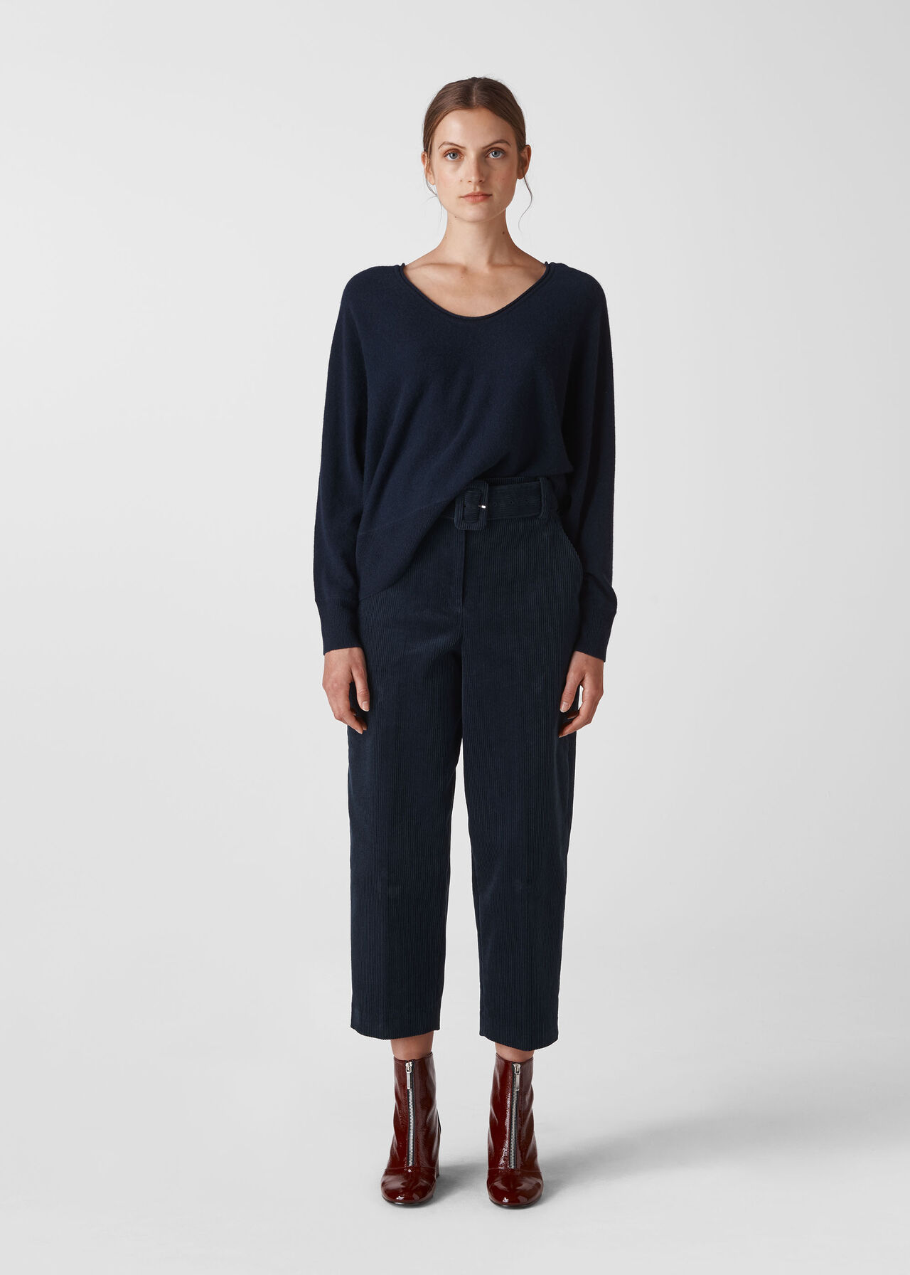 Relaxed Cashmere Sweater Navy