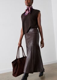 Full Hem Leather Circle Skirt