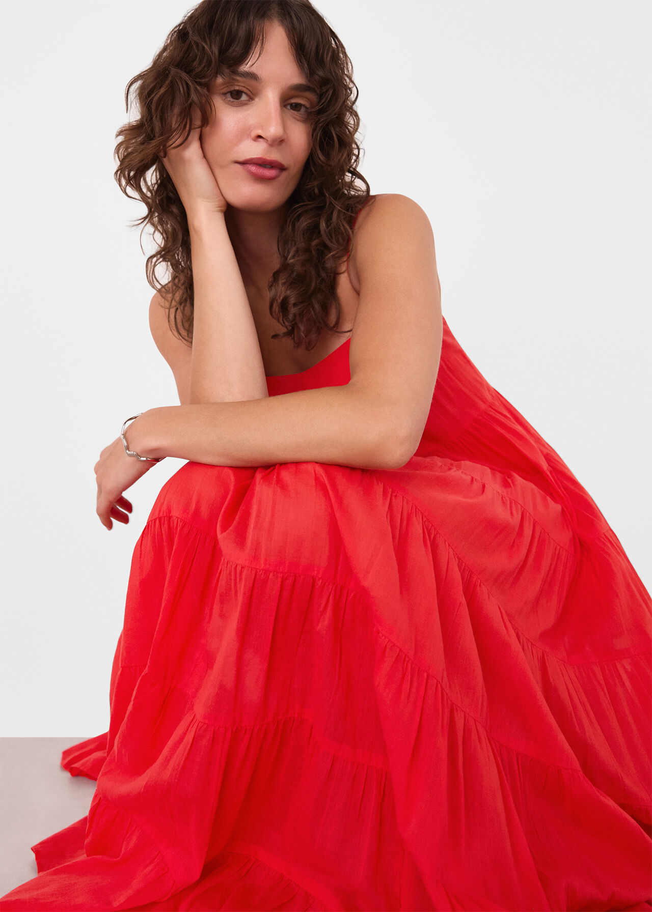 Cotton Tiered Maxi Sun Dress