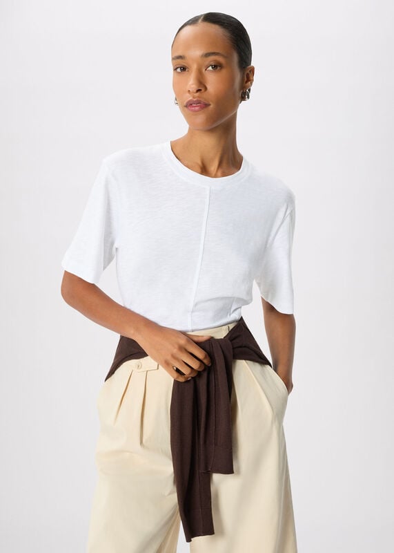 White Seam Front Detail Tee