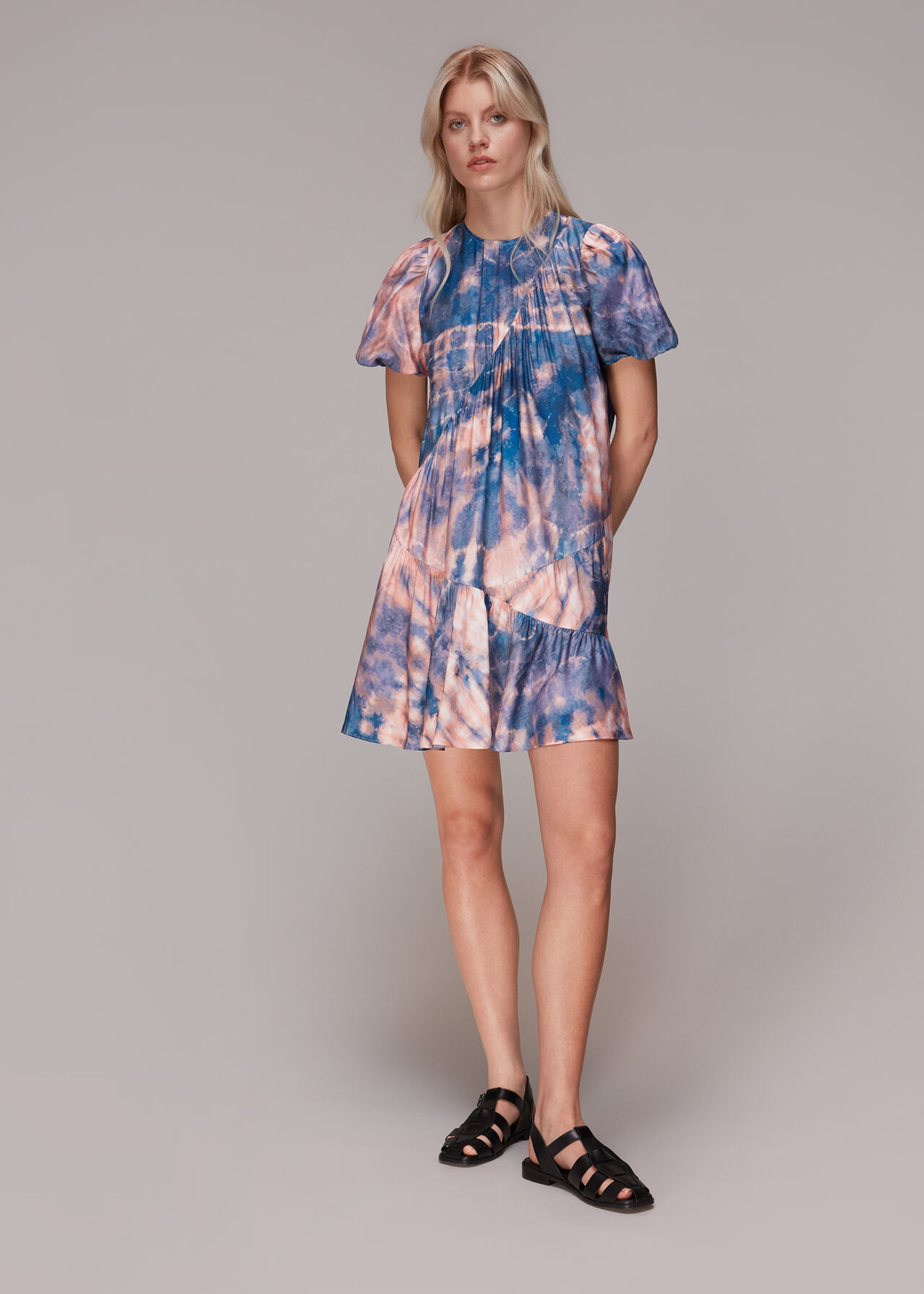 Mirrored Tie Dye Trapeze Dress