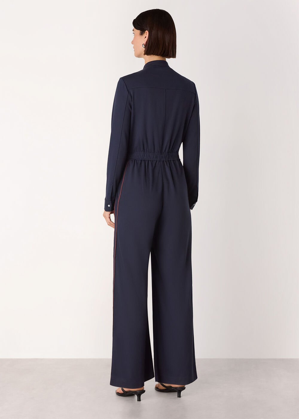 Ponte Side Stripe Jumpsuit