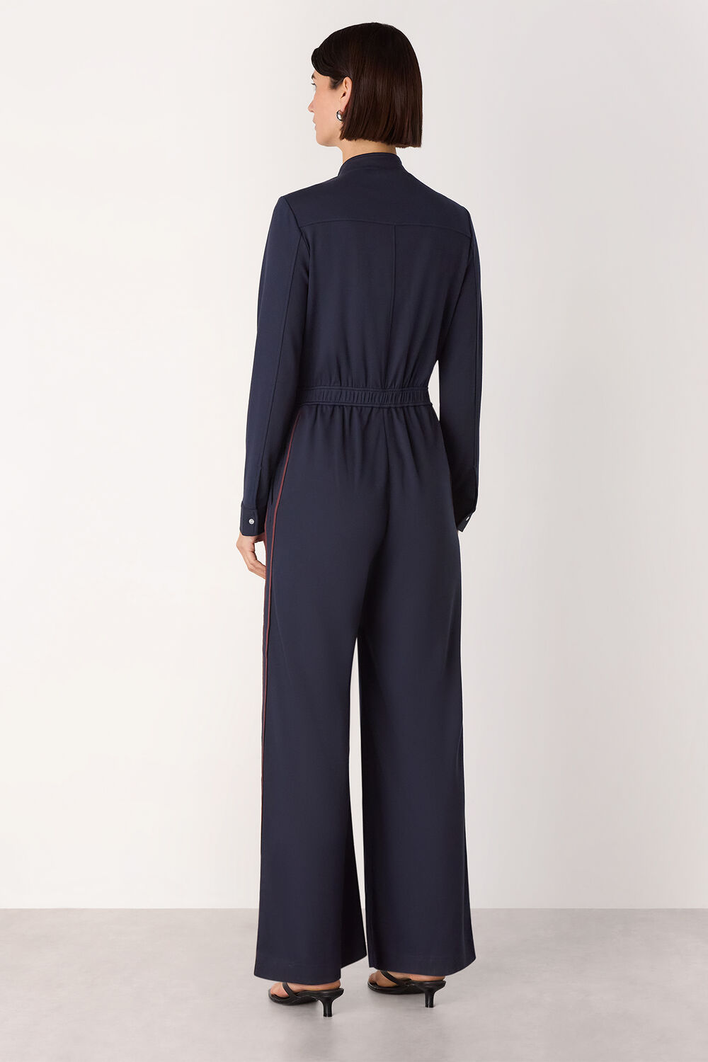 Ponte Side Stripe Jumpsuit