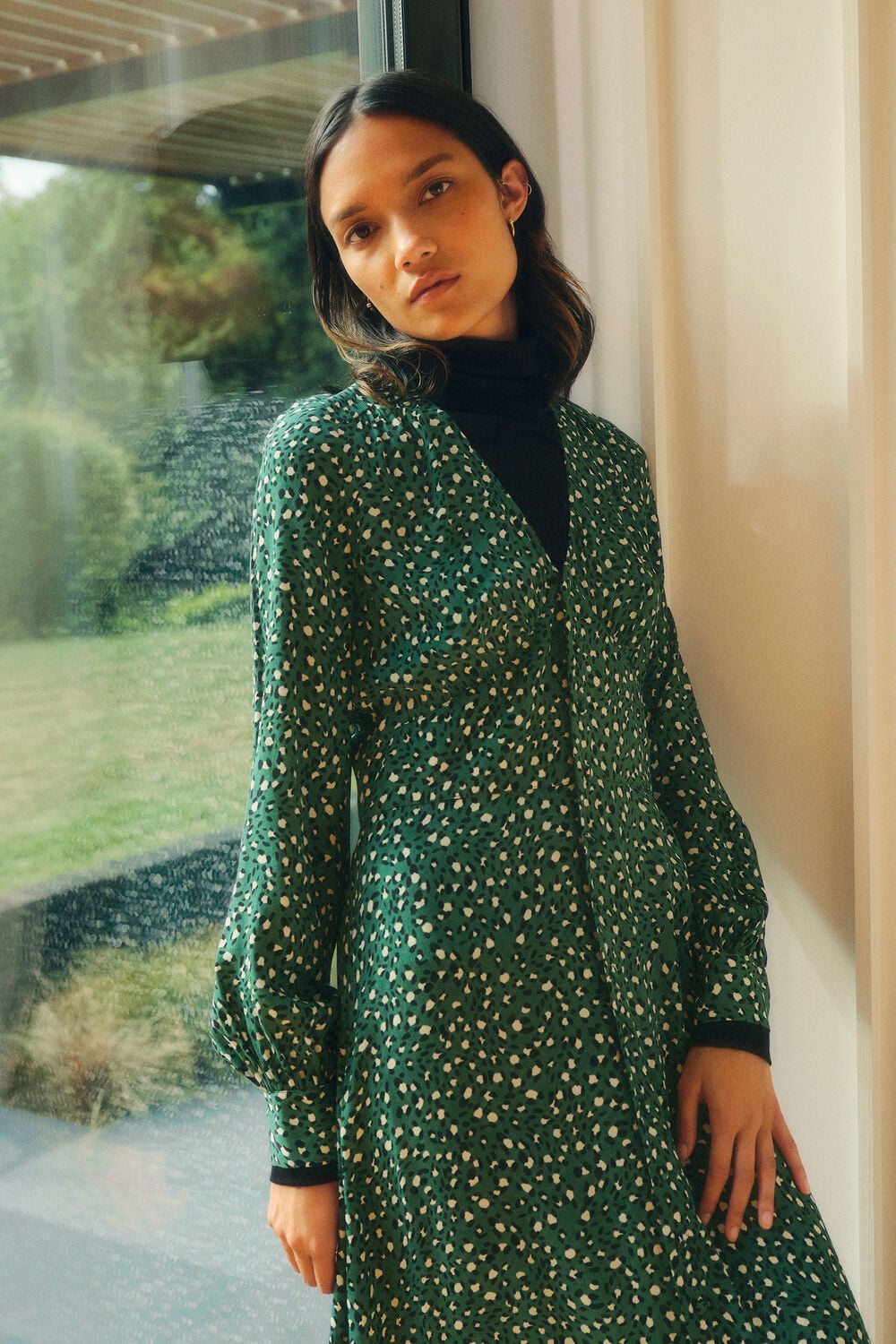 Wild Leopard Print Midi Dress