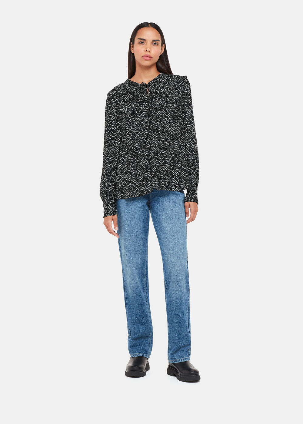 Scattered Y Saskia Collar Top