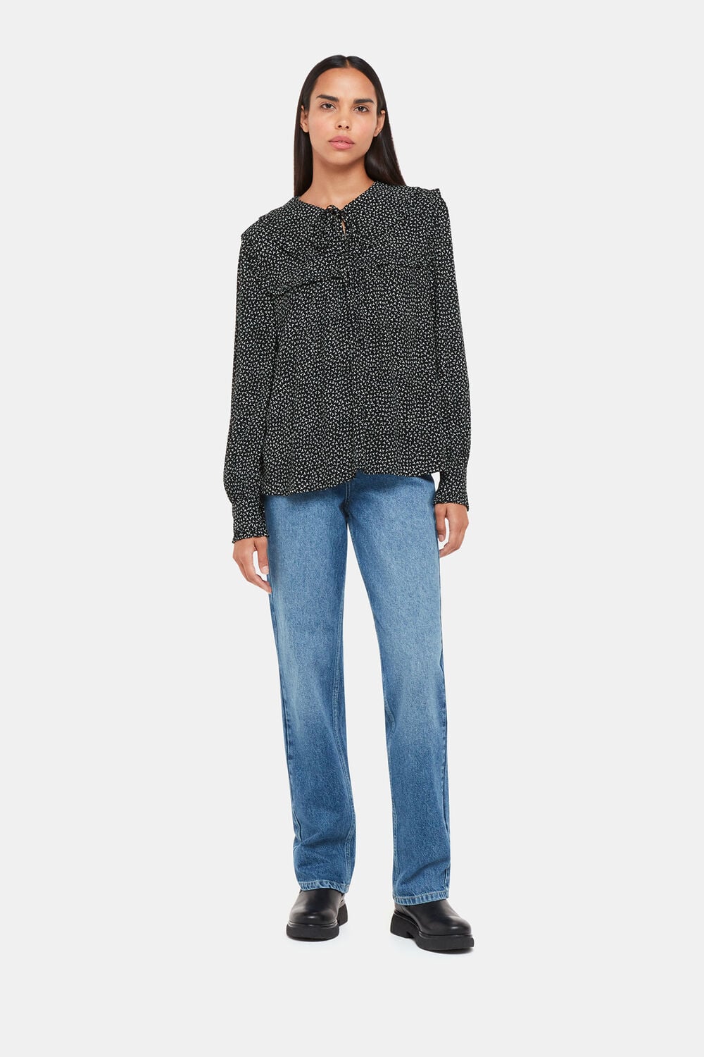 Scattered Y Saskia Collar Top