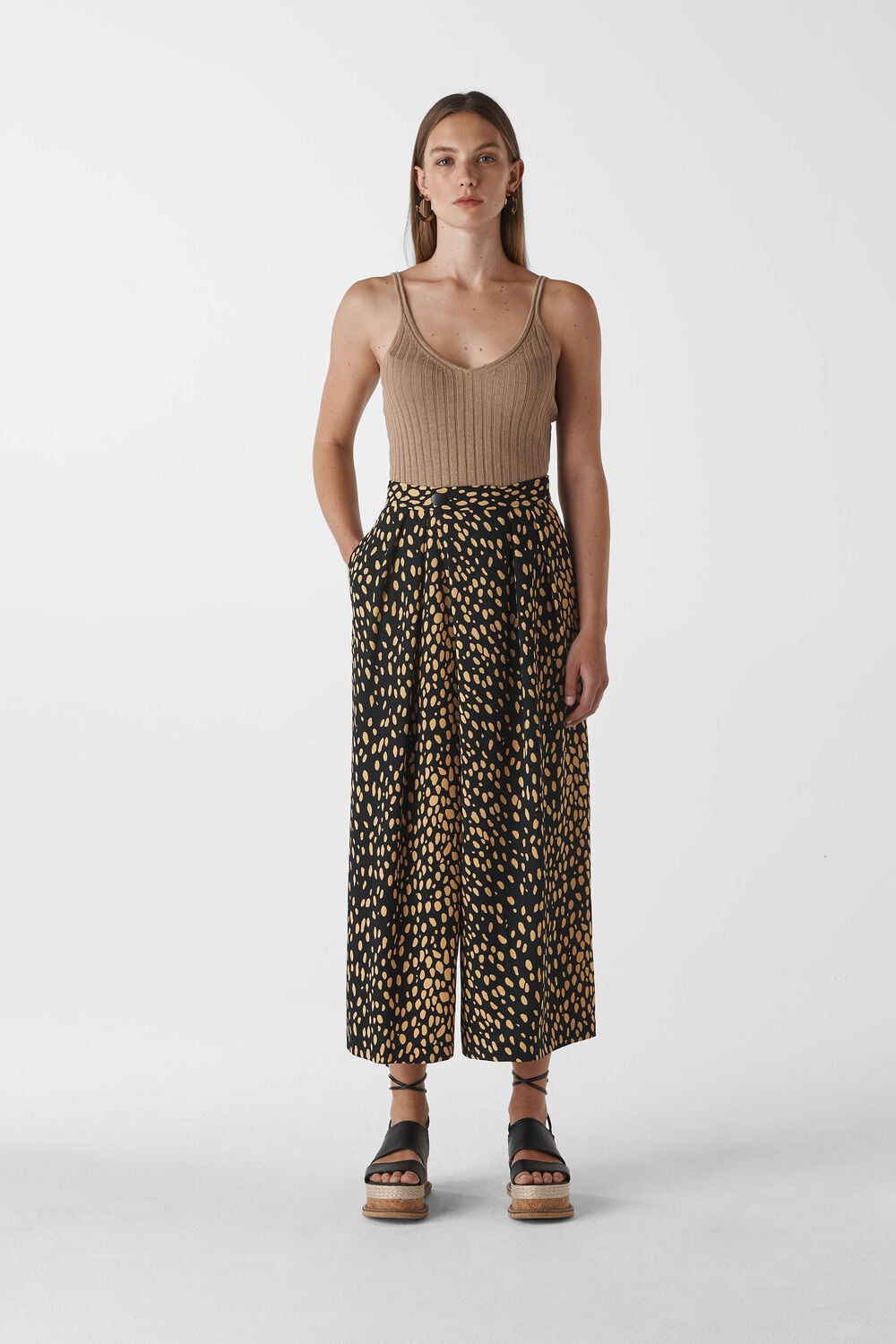Animal Print Wrap Trouser Multicolour