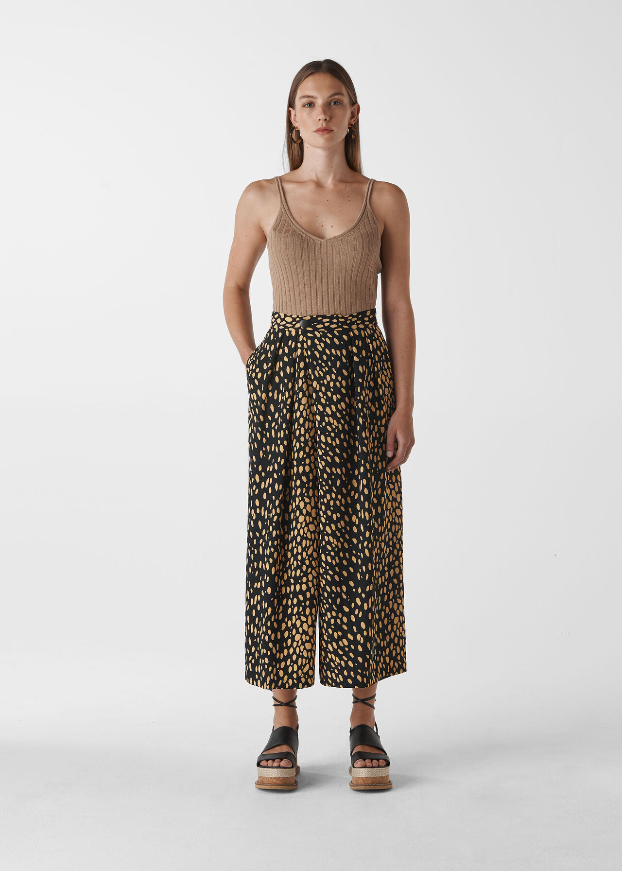 Animal Print Wrap Trouser | WHISTLES |