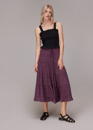 Twist Dot Print Skirt