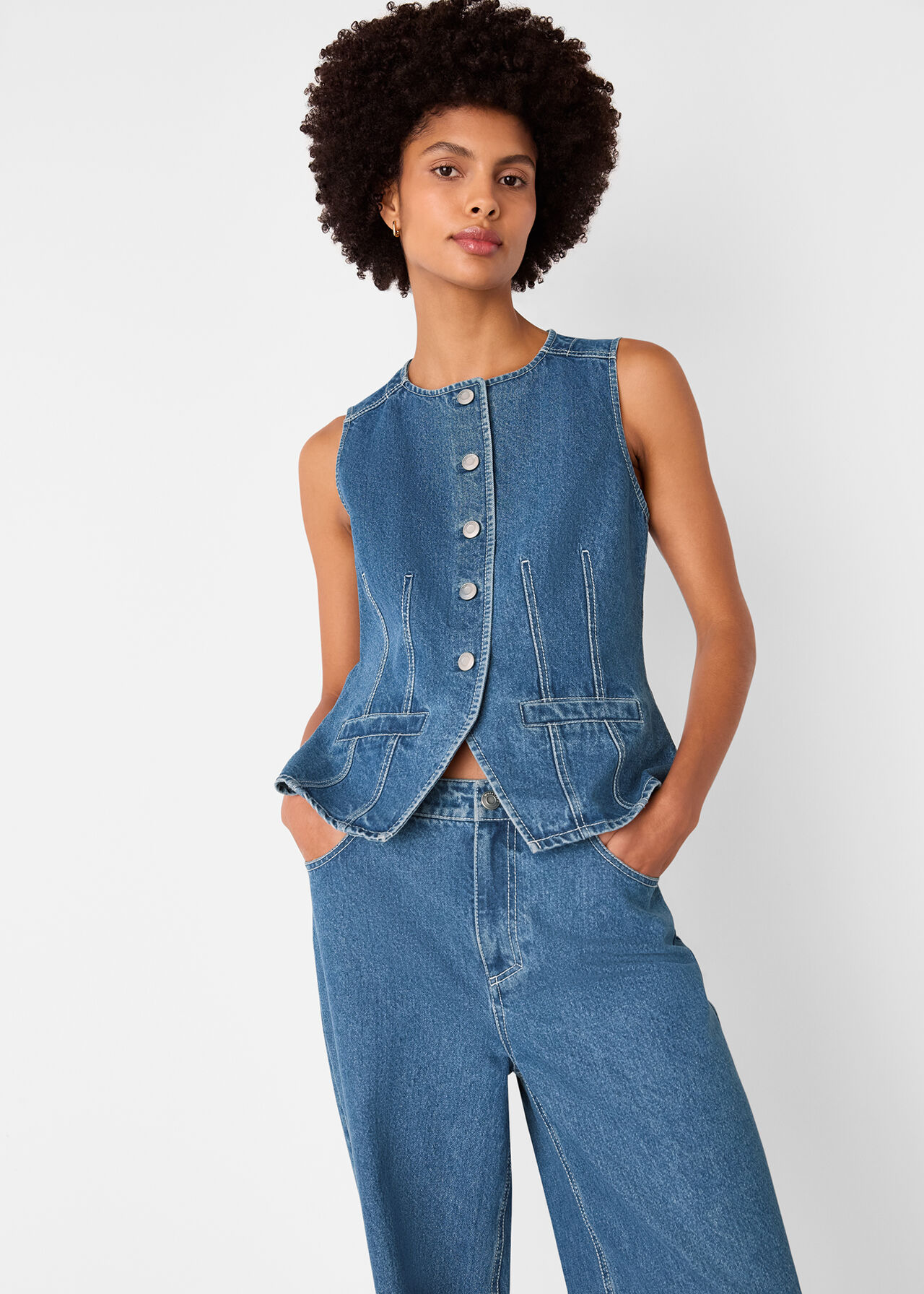 Slim Fit Cotton Waistcoat