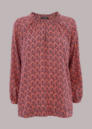 Sea Tree Print Blouse