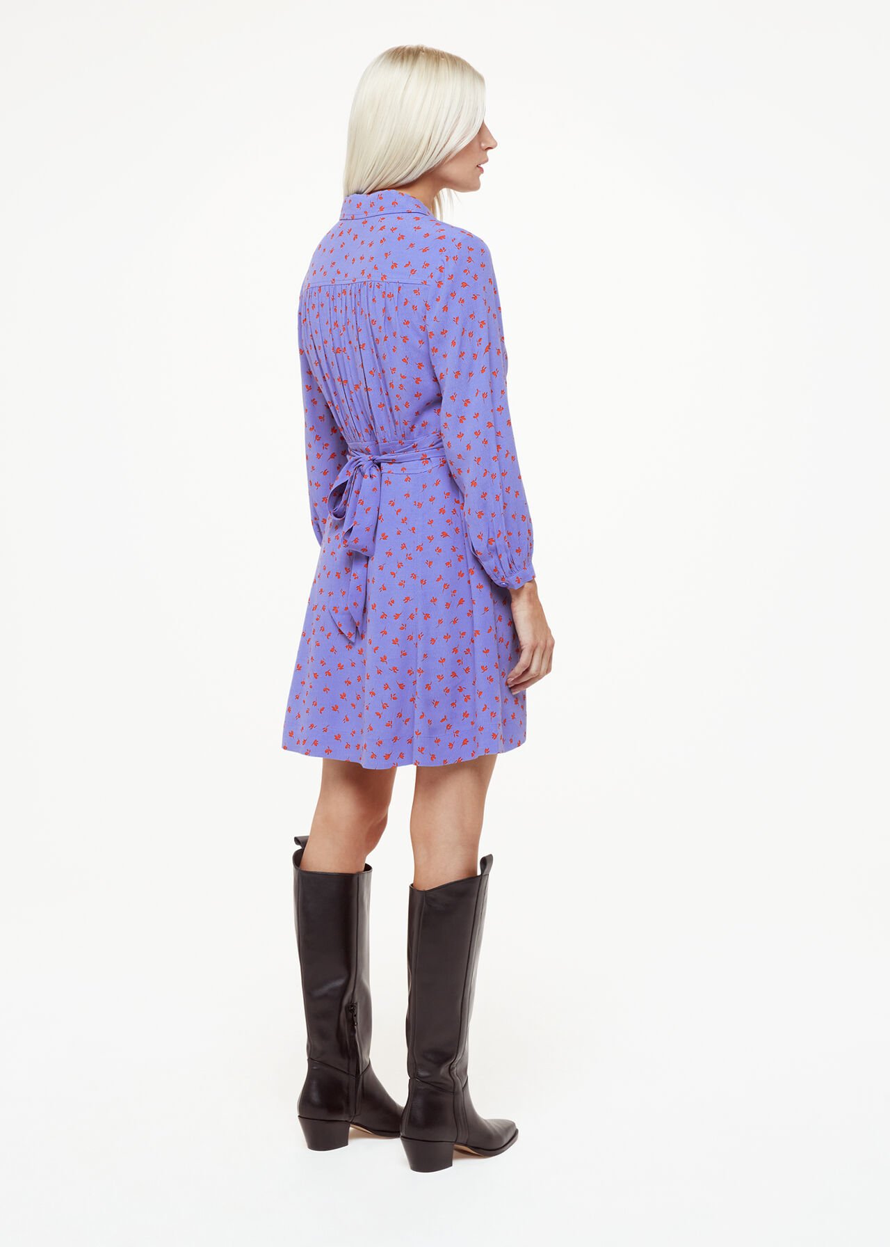 Petite Scattered Petals Print Dress