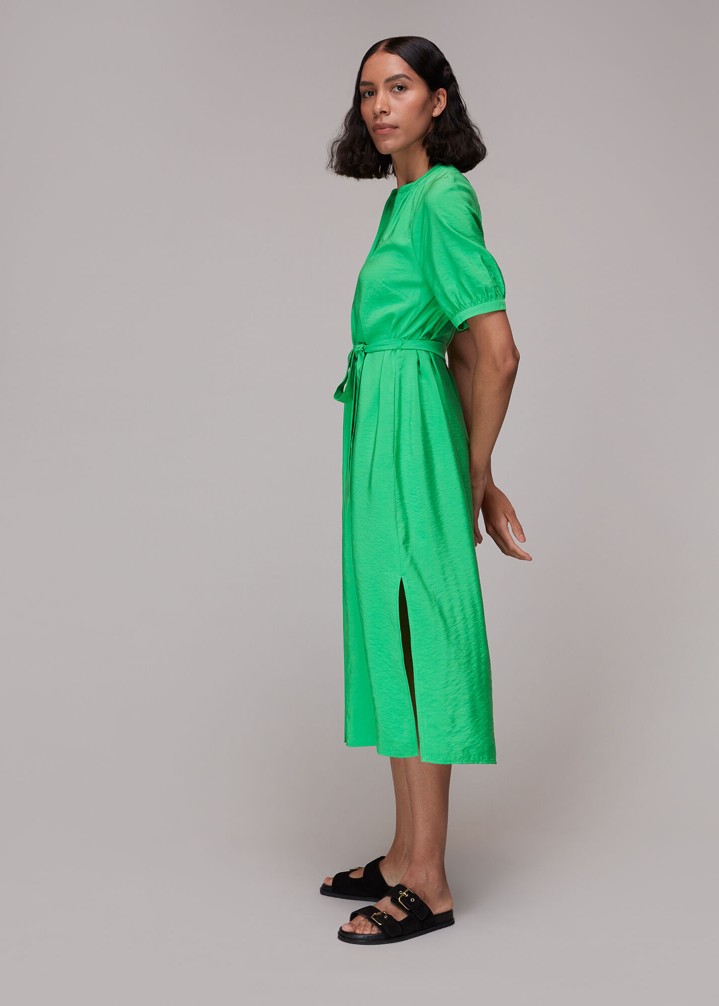 Green Olivia Midi Dress WHISTLES