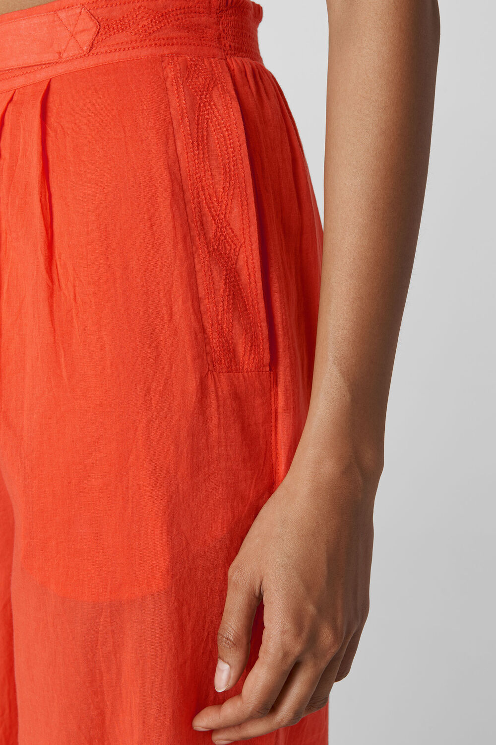 Beach Voile Trouser Red