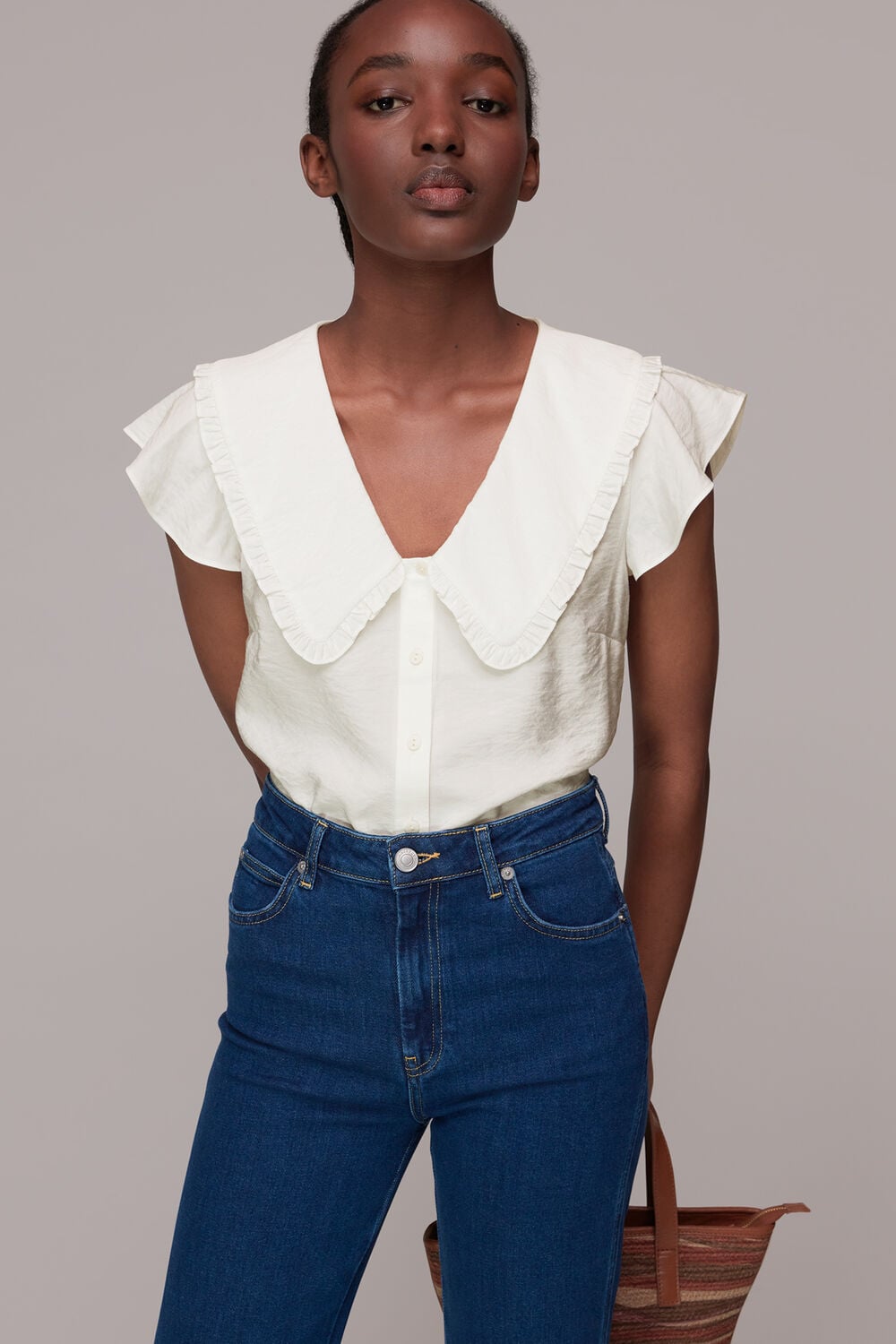 Short Sleeve Collar Top