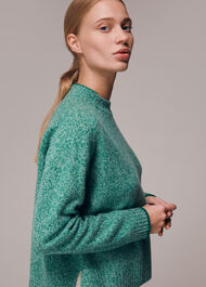 Funnel Neck Flecked Jumper