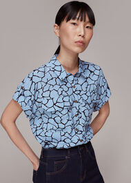 Giraffe Print Pocket Shirt