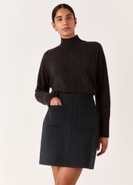 Patch Pocket Knitted Skirt