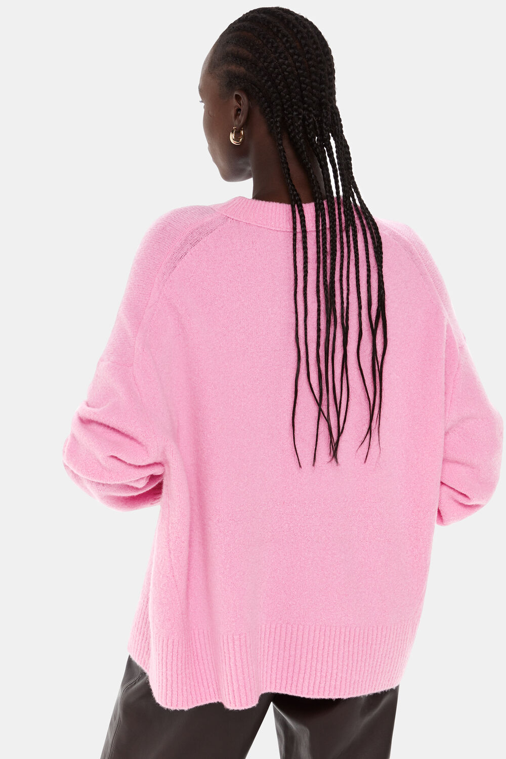 Textured Boyfriend Crew Neck