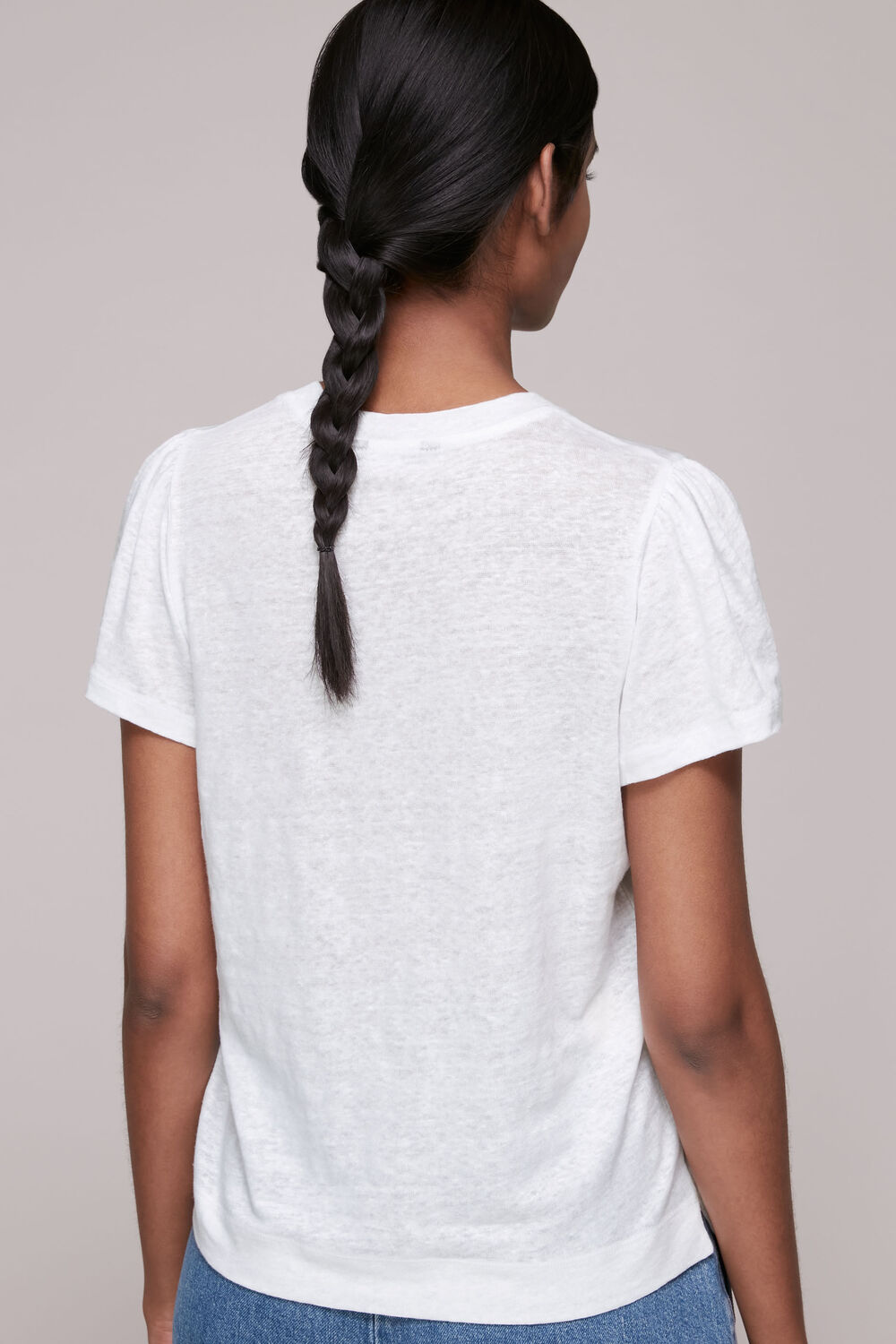 Linen Sleeve Detail Tee