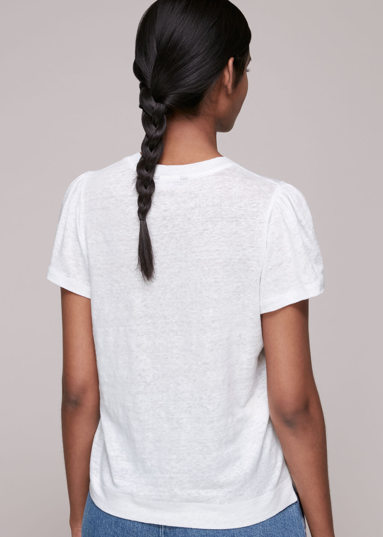 Linen Sleeve Detail Tee