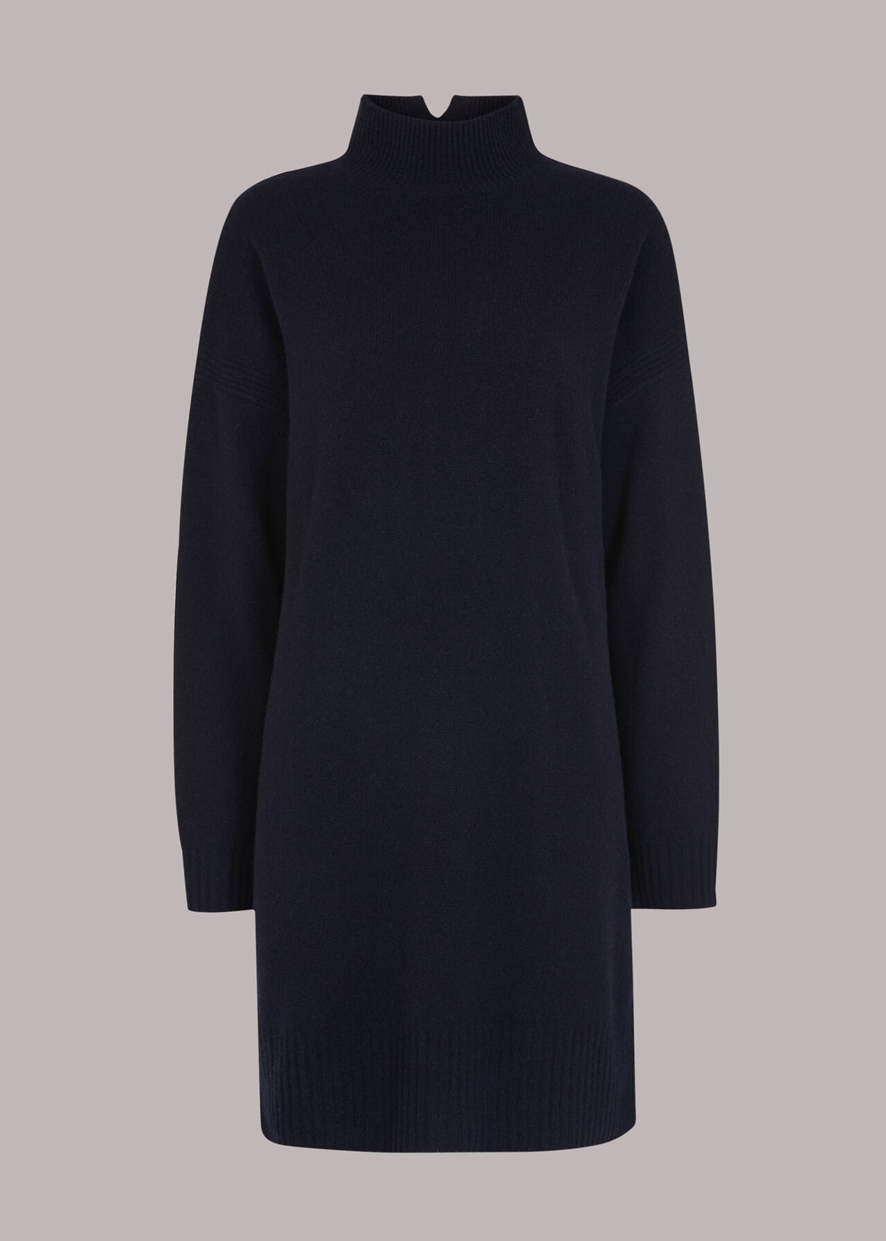 Funnel Neck Knit Dress