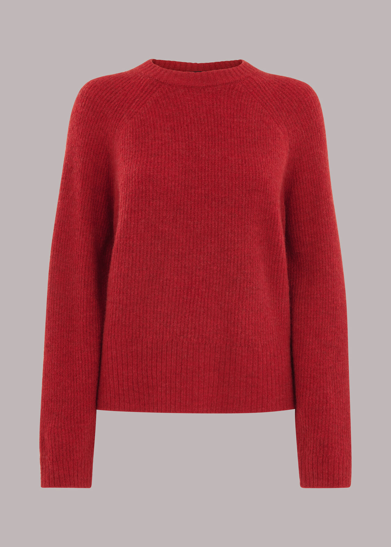 Red Frankie Ribbed Jumper | WHISTLES