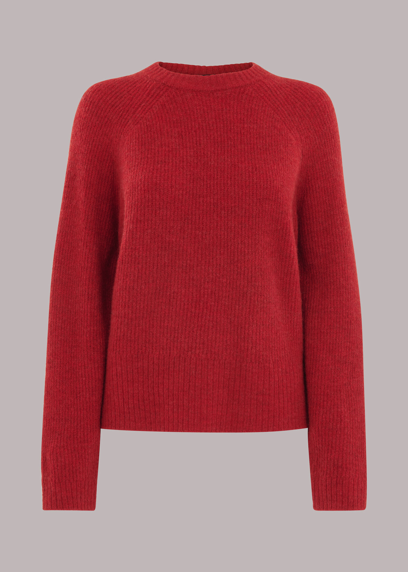 Red Frankie Ribbed Jumper WHISTLES