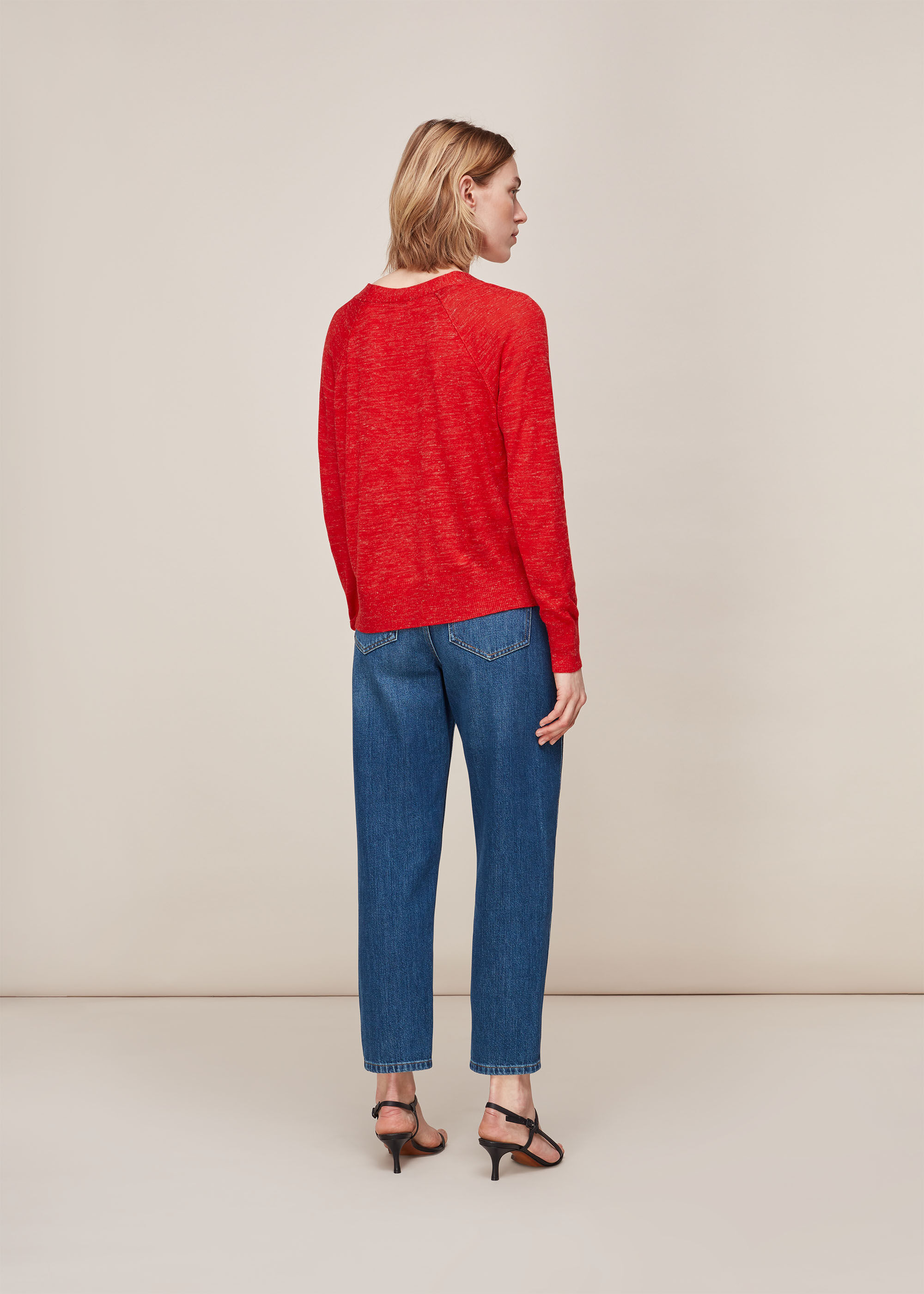 Whistles red cardigan clearance