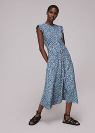 Wild Leopard Print Frill Dress