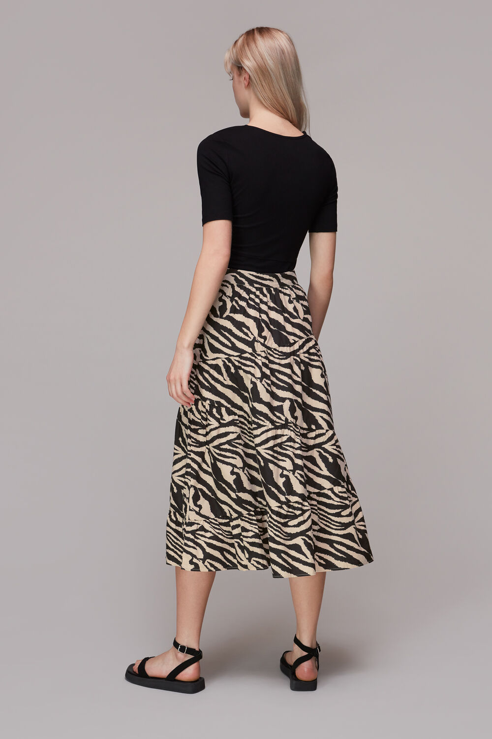 Mountain Zebra Tiered Skirt