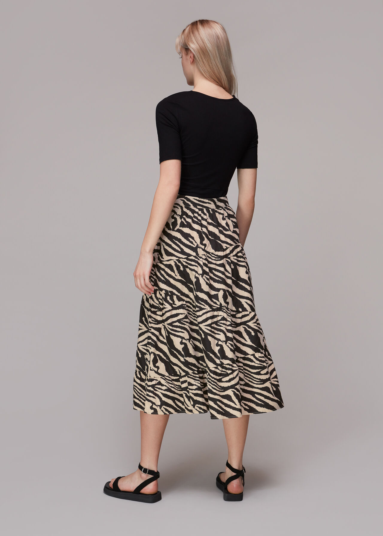 Mountain Zebra Tiered Skirt