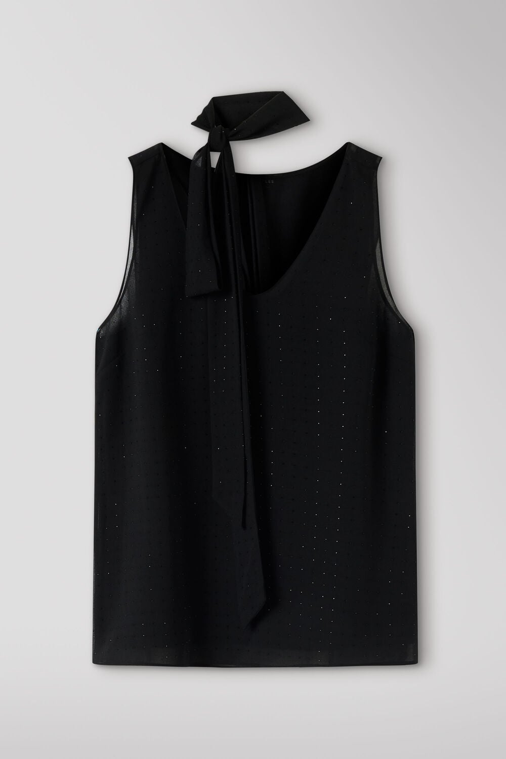 Black Hot Fix Scarf Cami Top