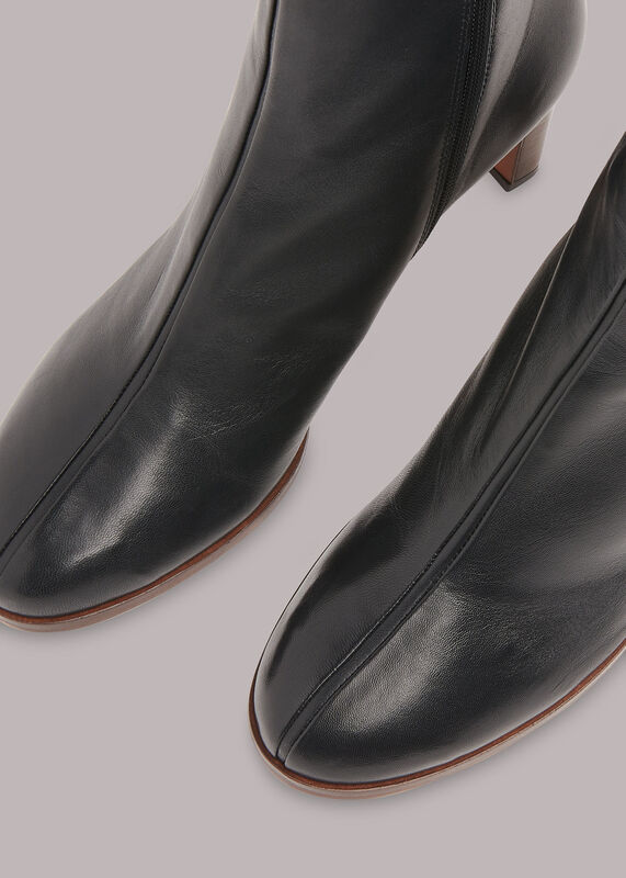 Black Daphne Heeled Ankle Boot