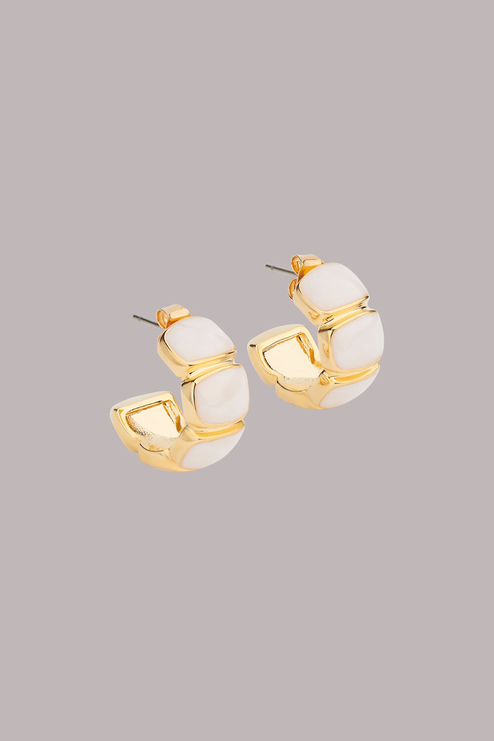 Enamel Hoop Earring