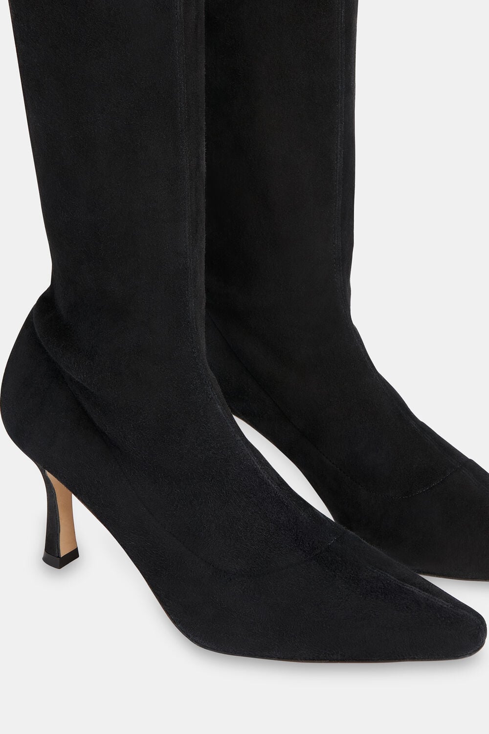 Black Hera Stretch Suede Boot